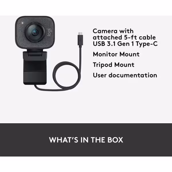 Logitech StreamCam Full HD Webcam 1080p 60fps USB-C Graphite
