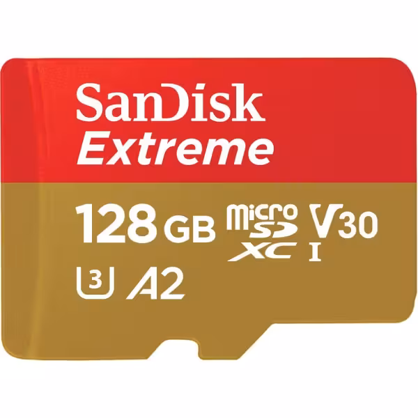 SanDisk Extreme 128GB MicroSDXC Memory Card V30 A2