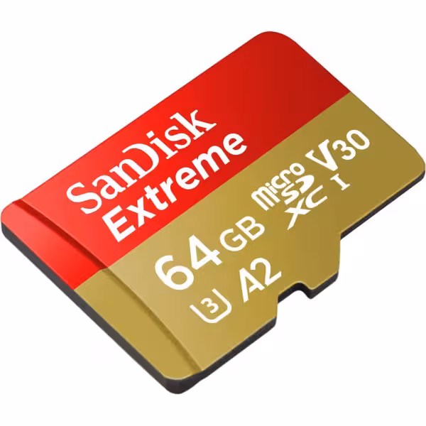 SanDisk Extreme 64GB microSDXC Memory Card UHS-I V30