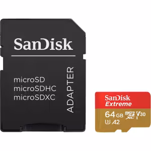 SanDisk Extreme 64GB microSDXC Memory Card UHS-I V30