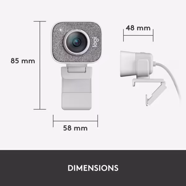 Logitech StreamCam USB-C Webcam – 1080p – White