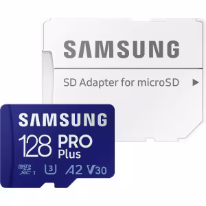 Samsung PRO Plus 128GB microSDXC Memory Card UHS-I U3 V30 A2 with SD Adapter