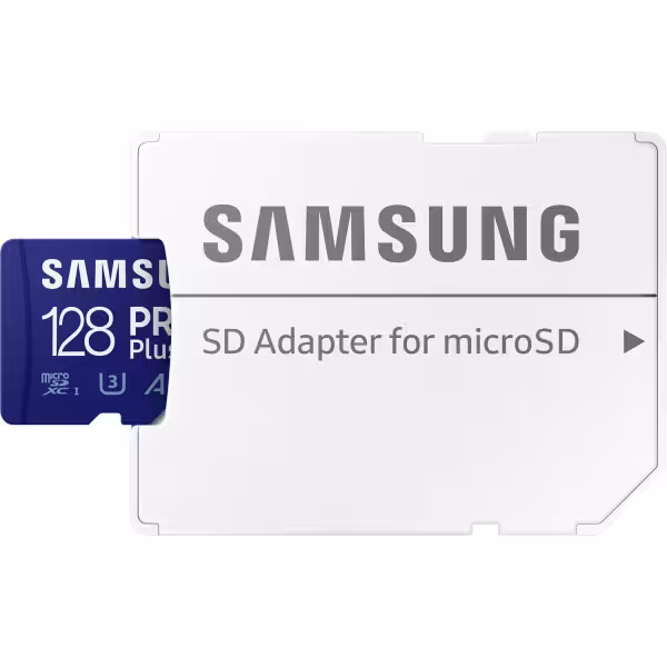 Samsung PRO Plus 128GB microSDXC Memory Card UHS-I U3 V30 A2 with SD Adapter