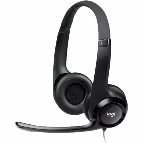 Logitech H390 USB Headset with Noise-Cancelling Mic (Black)