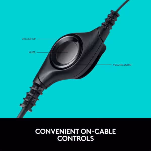 Logitech H390 USB Headset with Noise-Cancelling Mic (Black)