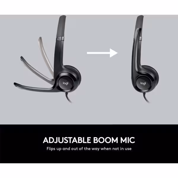 Logitech H390 USB Headset with Noise-Cancelling Mic (Black)
