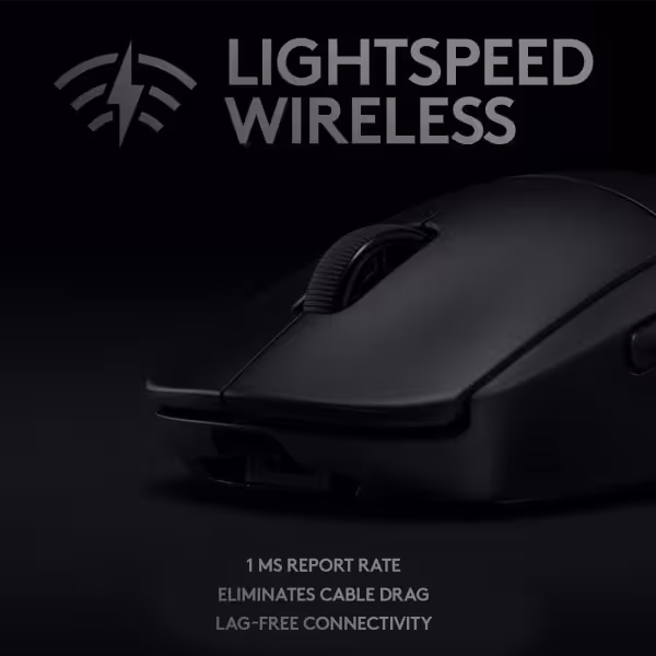 Logitech G PRO Wireless Gaming Mouse Black HERO 25K
