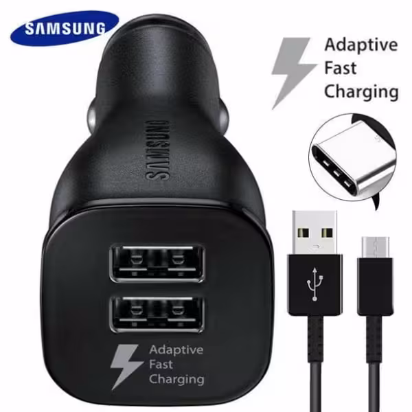 Samsung EP-LN920 15W Dual USB Car Charger with USB-C Cable 12V