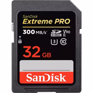 SanDisk Extreme PRO 32GB UHS-II V90 SDHC Memory Card 300MB/s