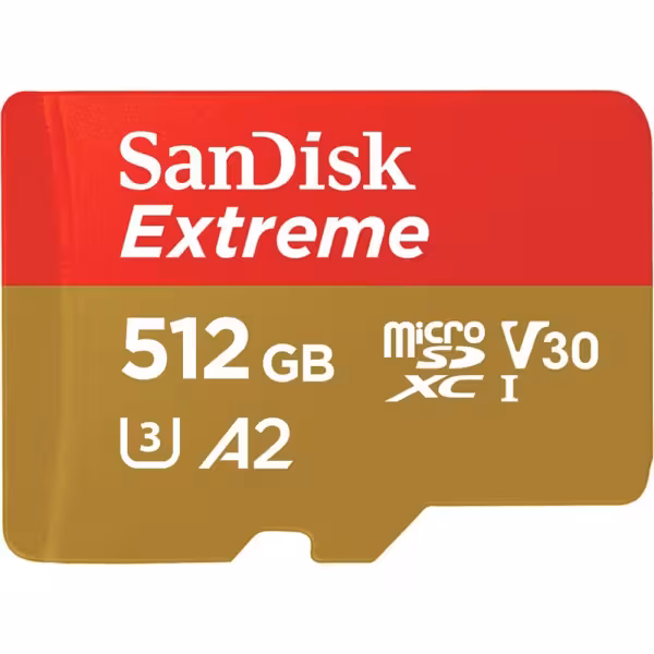 SanDisk Extreme 512GB microSDXC Memory Card UHS-I with SD Adapter