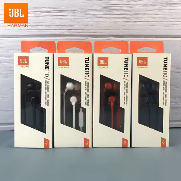 JBL Tune 110 Wired In-Ear Earphones Black