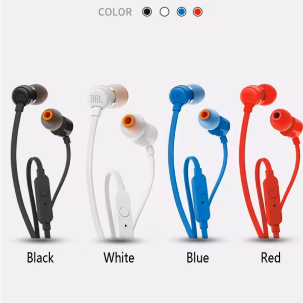 JBL Tune 110 Wired In-Ear Earphones Black