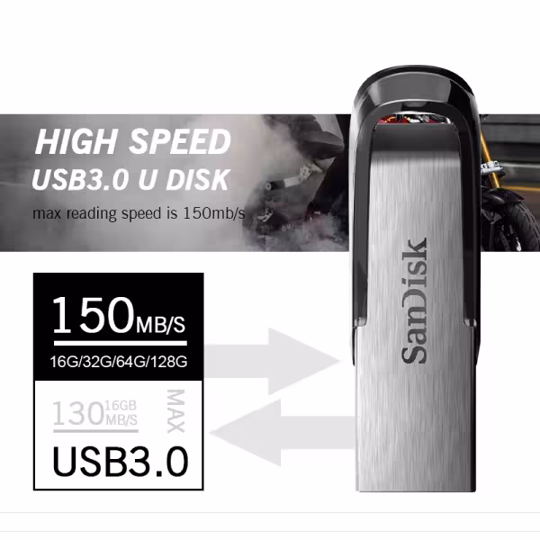 SanDisk Ultra Flair 128GB USB 3.0 Flash Drive 150MB/s