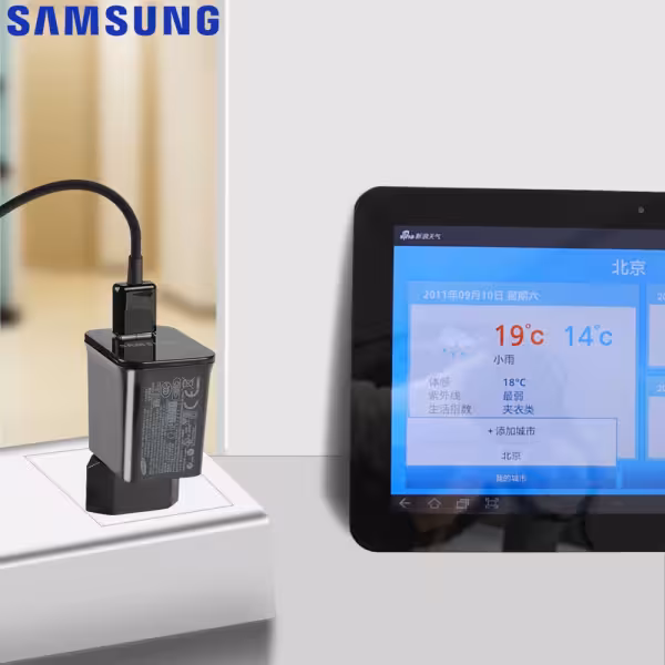 Samsung Galaxy Tab EU Travel Charger Set 5V USB Adapter with 30-Pin Cable