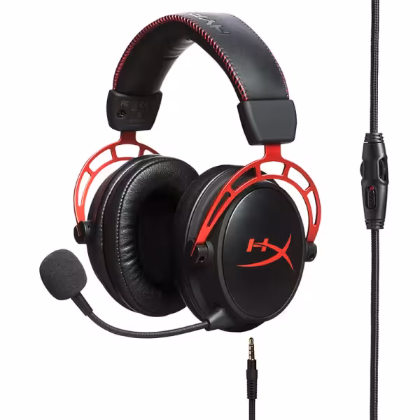 HyperX Cloud Alpha Limited Edition Gaming Headset White/Purple 50mm Drivers 3.5mm Wired