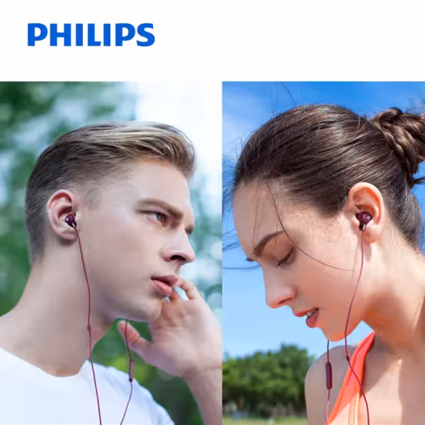 Philips SHE4305 Bass Wired In-Ear Headphones with Mic Black