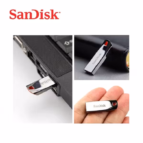 SanDisk CZ71 64GB USB 2.0 Flash Drive – Metal Pendrive Memory Stick
