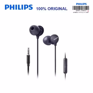 Philips SHE2405 Black Wired In-Ear Earphones with 3.5mm Jack and Inline Mic