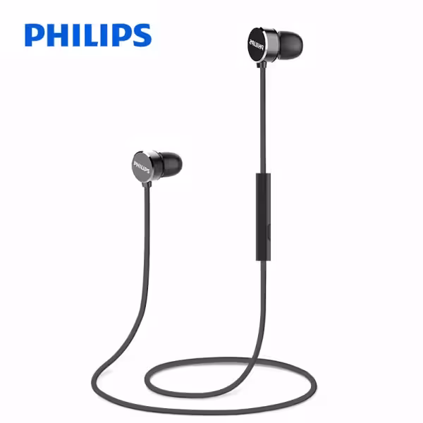 Philips TAUN102 Wireless Bluetooth Neckband In-Ear Headphones Black