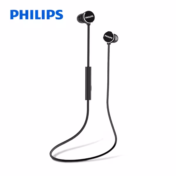 Philips TAUN102 Wireless Bluetooth Neckband In-Ear Headphones Black