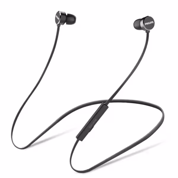 Philips TAUN102 Wireless Bluetooth Neckband In-Ear Headphones Black