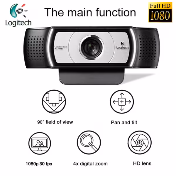 Logitech C930c Full HD 1080p Webcam with 90° FOV