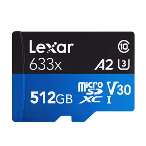 Lexar 633x 512GB microSDXC UHS-I Memory Card with SD Adapter