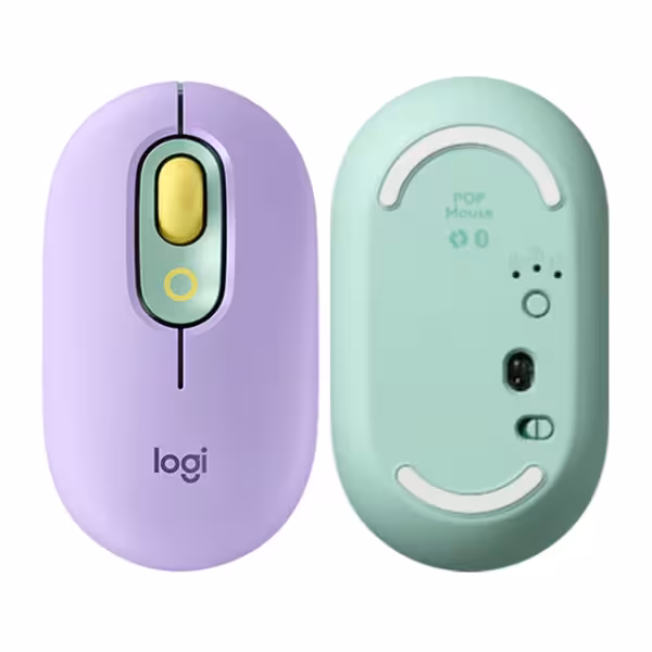Logitech POP Wireless Mouse Lilac Bluetooth SilentTouch