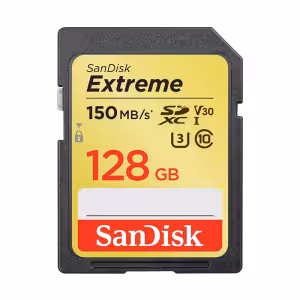 SanDisk Extreme 128GB SDXC Memory Card V30 U3 150MB/s