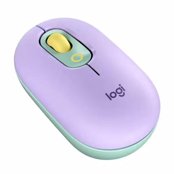 Logitech POP Wireless Mouse Lilac Bluetooth SilentTouch