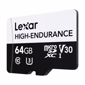 Lexar High Endurance 64GB MicroSDXC Card V30 100MB/s
