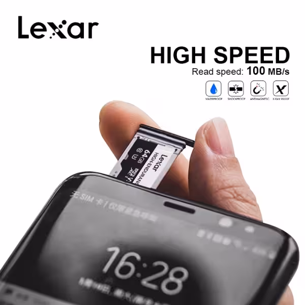 Lexar High Endurance 64GB MicroSDXC Card V30 100MB/s