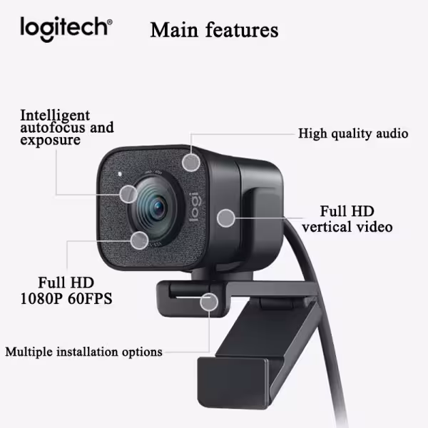 Logitech StreamCam 1080p 60fps Streaming Webcam with USB-C