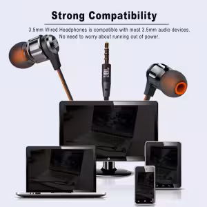 JBL T180A Wired In-Ear Headphones with Mic Black