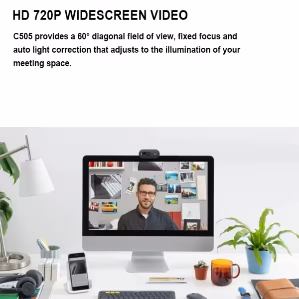 Logitech C505e HD Business Webcam 720p 30fps USB-A