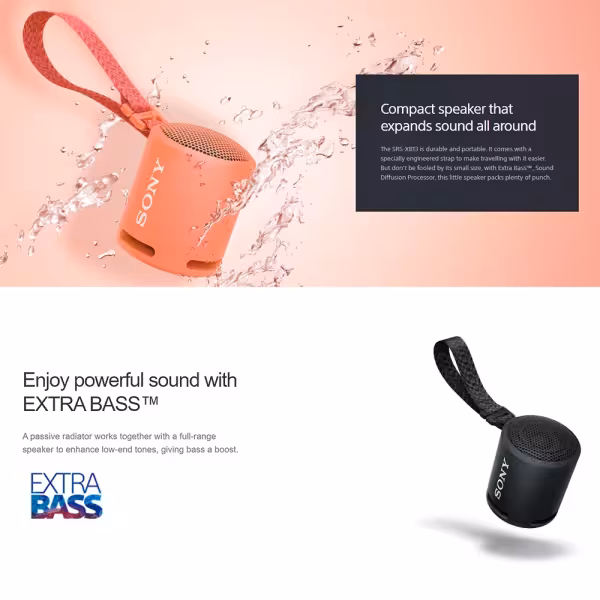 Sony SRS-XB13 Bluetooth Portable Speaker Blue USB-C
