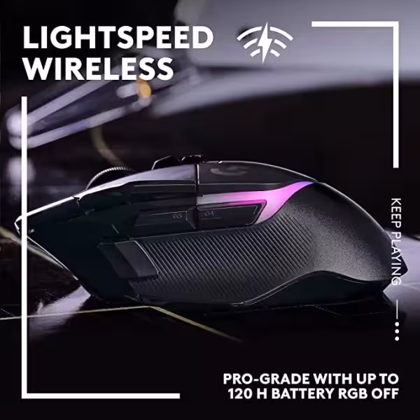 Logitech G502 X PLUS LIGHTSPEED Wireless RGB Gaming Mouse -Black - image 3 of 6