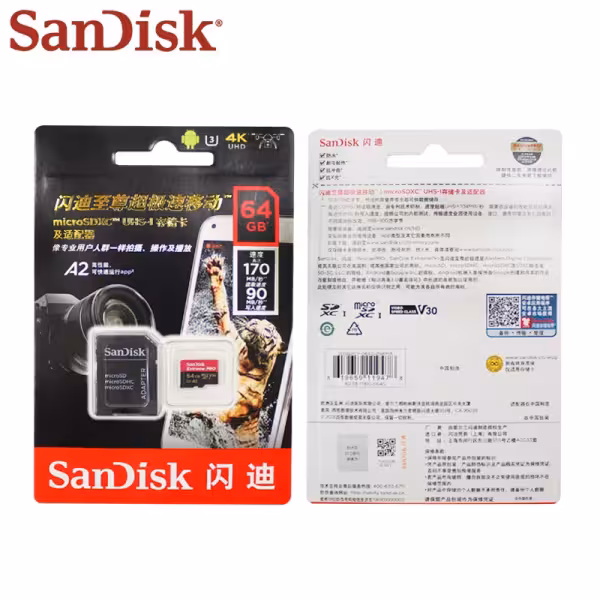 SanDisk Extreme PRO 128GB microSDXC Memory Card UHS-I 200MB/s with SD Adapter
