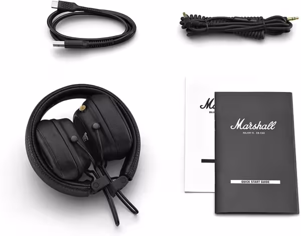 Marshall Major IV Wireless Bluetooth Headphones Black USB-C