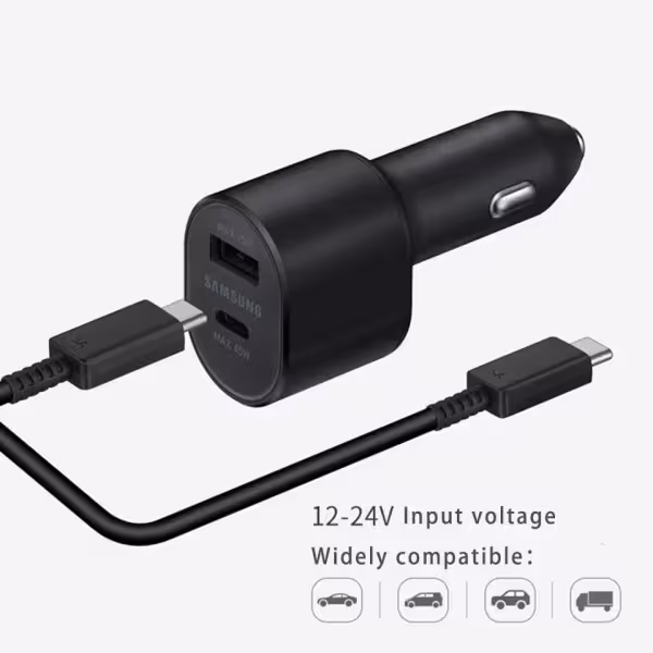 Samsung 60W Dual-Port USB-C Fast Charging Car Charger