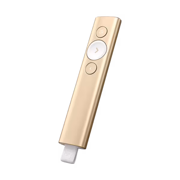 Logitech Spotlight Wireless Presentation Remote Gold (30m Range & Bluetooth)