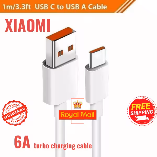 Xiaomi 6A USB-A to USB-C Fast Charging Cable 1m