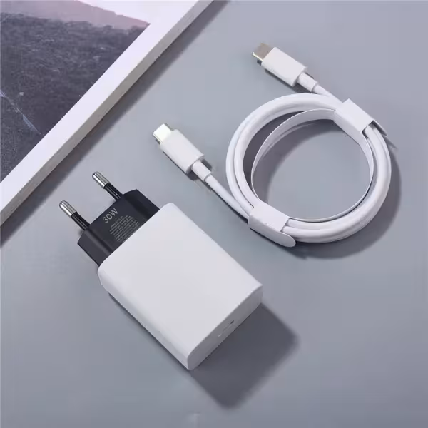Google 30W USB-C Power Adapter with Cable – EU Plug – White