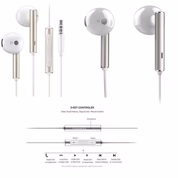 Huawei AM116 Earphones White 3.5mm with Mic