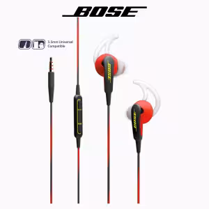 Bose SoundSport Wired In-Ear Headphones Power Red Inline Mic & Remote