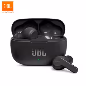 JBL W200TWS True Wireless Bluetooth Earphones with Mic – Charging Case - Black
