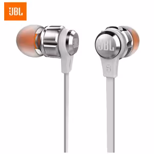 JBL T180A Wired In-Ear Earphones Silver (9mm Driver, 3.5mm Jack)
