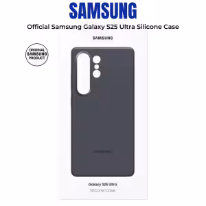 Samsung Galaxy S25 Ultra Silicone Case Black USB-C & S Pen Slot