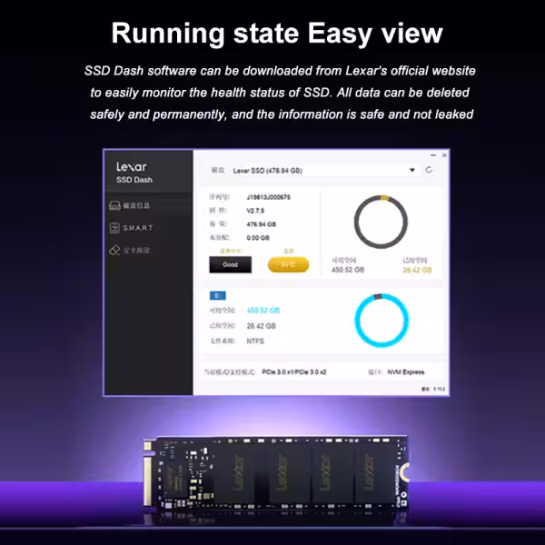 Lexar NM620 NVMe M.2 SSD Hard Disk 1TB