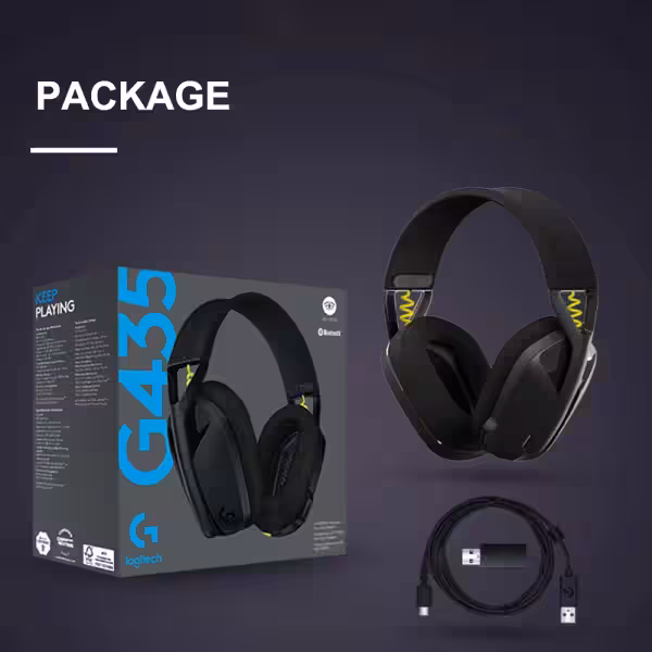 Logitech G435 LIGHTSPEED Wireless Gaming Headset - black